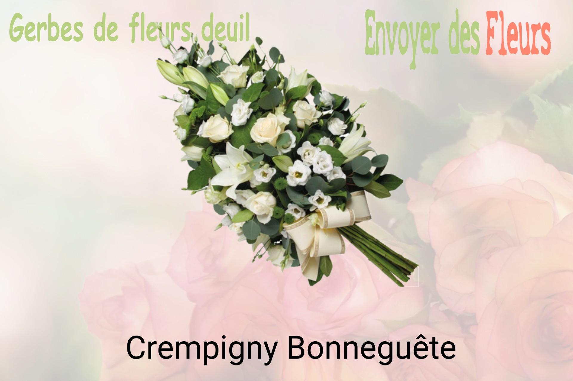 Gerbe de fleurs de deuil livrée à Crempigny-Bonneguête
